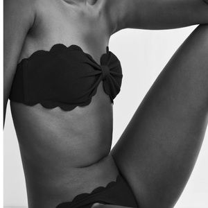 Marysia Antibes top and bottom swimsuit in black size Small